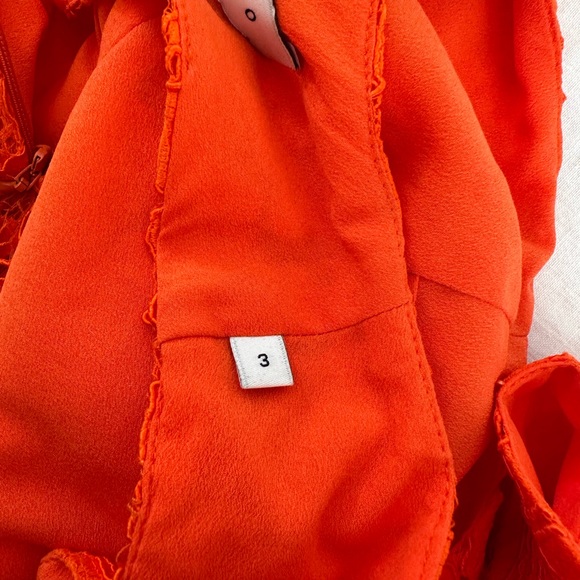 Classical Orange Lace Dress - Sandro Paris - Picture 9 of 17